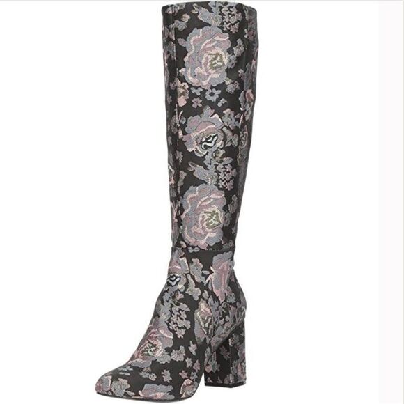 NWOB Kenneth Cole Reaction Brocade Knee High Boots - Picture 1 of 8